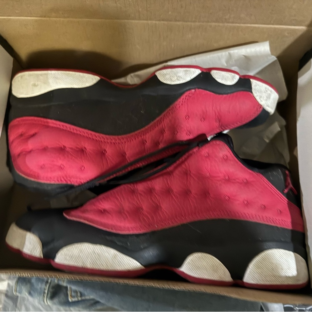 Black and red Jordans